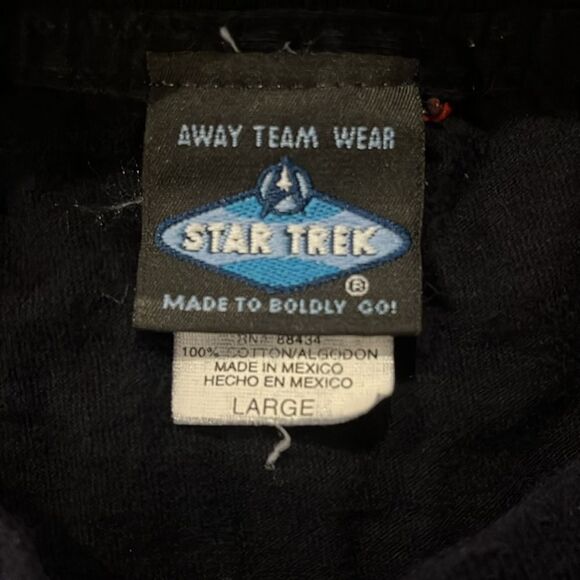 Vintage 1999 Y2K Star Trek Tie Dye graphic Tshirt, size L - Picture 5 of 5